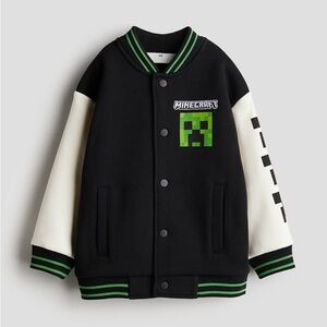 Minecraft Black and White Varsity Jacket-H&M